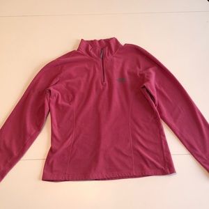 The North Face pink fleece half zip
